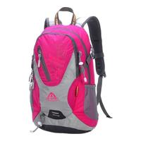 艾王户外背包男女徒步运动多功能旅行双肩包休闲时尚双肩登山背包 玫红色 9838透气背负20L