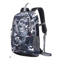 艾王户外背包男女徒步运动多功能旅行双肩包休闲时尚双肩登山背包 黑迷彩 9838透气背负20L