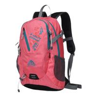 艾王户外背包男女徒步运动多功能旅行双肩包休闲时尚双肩登山背包 桃红色 9838透气背负20L