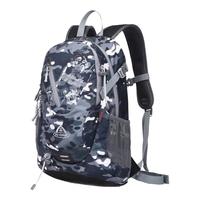 艾王户外背包男女徒步运动多功能旅行双肩包休闲时尚双肩登山背包 黑迷彩 1740透气背负30L