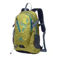 艾王户外背包男女徒步运动多功能旅行双肩包休闲时尚双肩登山背包 浅黄色 9838透气背负20L