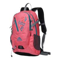 艾王户外背包男女徒步运动多功能旅行双肩包休闲时尚双肩登山背包 桃红色 1740透气背负30L
