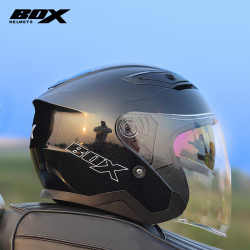 BOX 106 电动车头盔 颜色分类：白色纯色配透明镜片 尺码：M（54-56）
