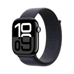 Apple Watch Series 10 GPS款 智能手表 46mm 亮黑色铝金属表壳 浓墨色回环式运动表带