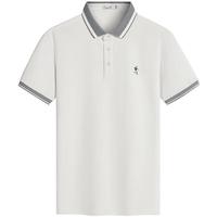 与狼共舞 桑蚕丝莫代尔混纺 男士短袖POLO衫