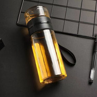 北牧星玻璃茶杯茶水分离杯车用玻璃商务水杯单层玻璃水杯 单层茶水分离杯