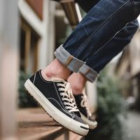 马登男鞋女鞋低帮帆布鞋开口笑小白鞋韩版休闲潮百搭板鞋子