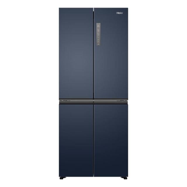 海尔 Haier 鲜派系列 BCD-406WLHTDEDB9 风冷十字对开门冰箱 406L 星石蓝