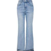 VEROMODA牛仔裤女2025春季裤脚磨边显瘦直筒九分裤时尚百搭 牛仔蓝色 XL