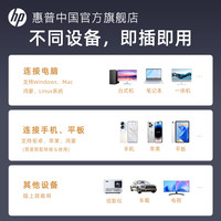 HP惠普128G金属u盘高速大容量店电脑手机两用办公优盘 512GB 琥珀流光+苹果转接头