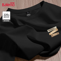 班尼路（Baleno）短袖220克重磅纯棉男t恤2025夏季美式复古潮流新款舒适透气T恤 【重磅纯棉】-#JPB色卡小标