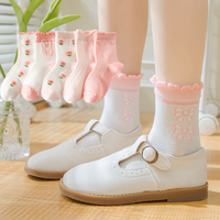 卡拉美拉 [精选]儿童袜子网眼蝴蝶结5色 5双 1-3岁 (S)