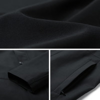 七匹狼【狼族生活】风衣男春季立领中长装风衣时尚休闲弹力舒适男装外套 001(黑色) 190/104A/XXXXL