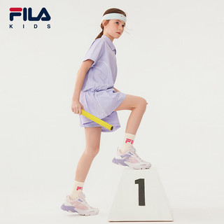 FILA斐乐童鞋儿童运动鞋2025夏季新款中大童男女太空舱透气跑步鞋   内长22.5cm