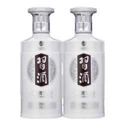 习酒 银质习酒礼盒装53度酱香型白酒纯粮酒双瓶装送礼品袋 53%vol 500mL 2瓶 （含礼品袋）