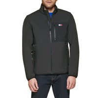 TOMMY HILFIGER 汤米·希尔费格 男式运动软壳夹克 Black Tech Pocket XX-Large