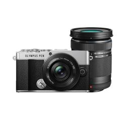 奥林巴斯 PEN系列 复古 微单相机+14-42mm镜头+40-150mm镜头  14-42mm,40-150mm 双头套机 F3.5 银