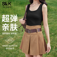 班尼路BAENOS&K方领吊带背心女2025夏季女装新款时尚户外百搭外穿无袖上衣