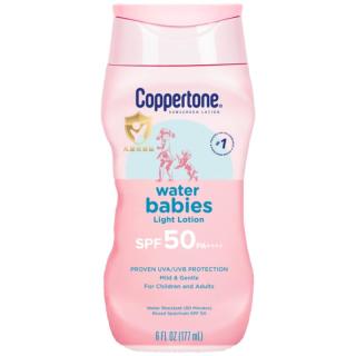 88VIP：确美同 水宝宝（Coppertone）美国确美同清透倍护防晒乳夏季军训户外儿童防晒霜 SPF50 177ML