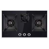 富士帝 嵌入式燃气灶肖特玻璃大火力三眼灶台JZT-FH700