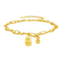 谢瑞麟(TSL)黄金手链5G招财葫芦足金手饰YX176 4....