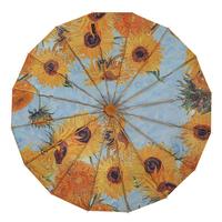 VONLILIENFELD费乐德加大晴雨伞三折双层16骨加厚加固抗风遮阳伞梵高油画伞防晒 16骨双层伞-梵高向日葵