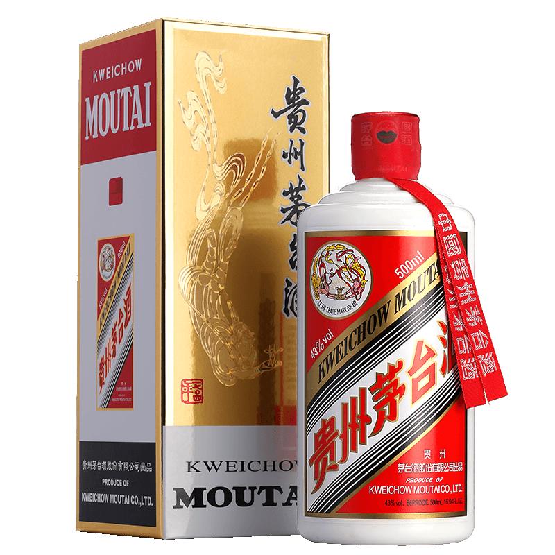 MOUTAI 茅台飞天茅台43%vol 酱香型白酒500ml 单瓶装【报价价格评测怎么