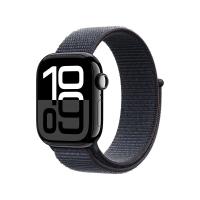 PLUS会员：Apple Watch Series 10 GPS款 智能手表 42mm 亮黑色铝金属表壳 浓墨色回环式运动表带
