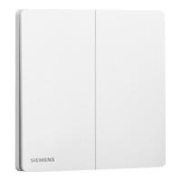 西门子 开关插座 二开单控开关面板 灵蕴辰曦白