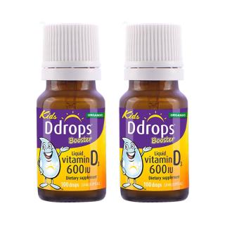 Ddrops 滴卓思婴幼儿童d3滴剂 低敏维生素VD3600IU 儿童D3滴剂 2.8ml*2瓶