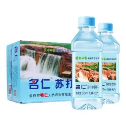 名仁 苏打水饮料 无糖无汽弱碱性水 375ml*24瓶 整箱装