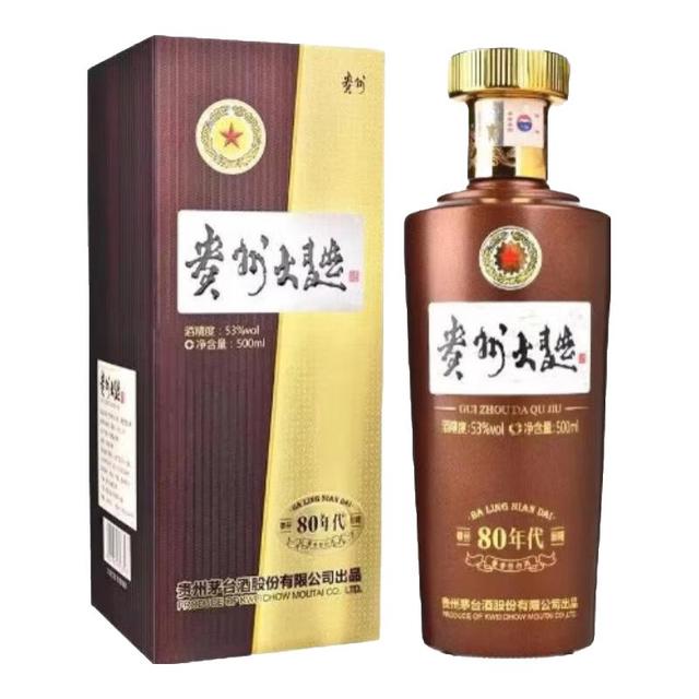 茅台 贵州大曲 80年代 53%vol 酱香型白酒 500ml 单瓶装