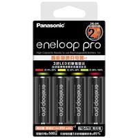 eneloop 爱乐普 4HCCA 7号镍氢充电电池 1.2V 900mAh 充电套装 快速版 黑色 4粒装