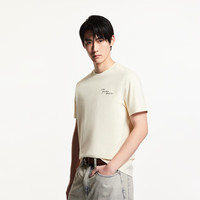 杰克·琼斯（JACK&JONES）夏季男士短袖T恤合集 云米色225201077A08 3XL