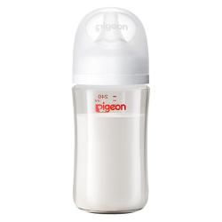 贝亲 自然实感第3代PRO系列 AA187 玻璃奶瓶 240ml M 3月+