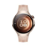 华为 WATCH 5 智能手表 42mm 星云杏904L不锈钢表壳 杏色素皮复合表带