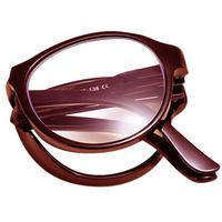 米奇啵啵 mikibobo折叠老花镜  高清防蓝光 便携老花镜男款女款PC镜架 时尚老花眼镜 枣红色 150度