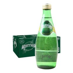 巴黎水 原装进口气泡水 0糖0卡原味天然矿泉水330ml*24瓶