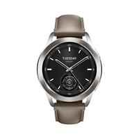 小米 Xiaomi Watch S3 eSIM版 智能手表 47mm 棕色 真皮表带