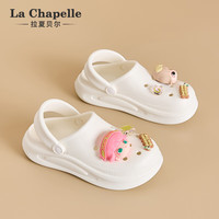 La Chapelle拉夏贝尔女鞋洞洞鞋女包头厚底休闲鞋简约时尚凉拖子女