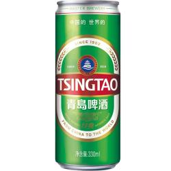 青岛啤酒 经典330ml*12罐整箱装 原麦汁浓度11.0°P 拉格啤酒