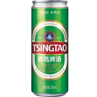 青岛啤酒 经典330ml*12罐整箱装 原麦汁浓度11.0°P 拉格啤酒