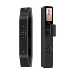 德施曼 Q5MPro 猫眼可视大屏指纹密码锁 高端黑