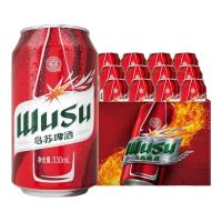 乌苏啤酒 红乌苏330ml*12罐装啤酒乌苏白啤非原箱