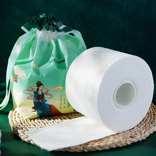 净颜符 加厚珍珠纹棉柔巾 80节220克（20*20cm）