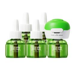 润本 电蚊香液驱蚊液45ml*4瓶+1个定时加热器