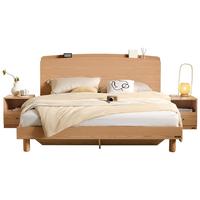  QuanU/全友 简约原木风 双人床  简约|1.5m床 1.5*2m床 1.5*2.0m