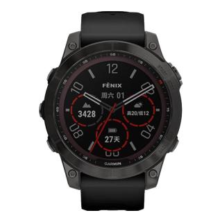 PLUS会员：佳明 Fenix 7 运动手表 010-02540-28 碳黑色 42mm DLC旗舰版