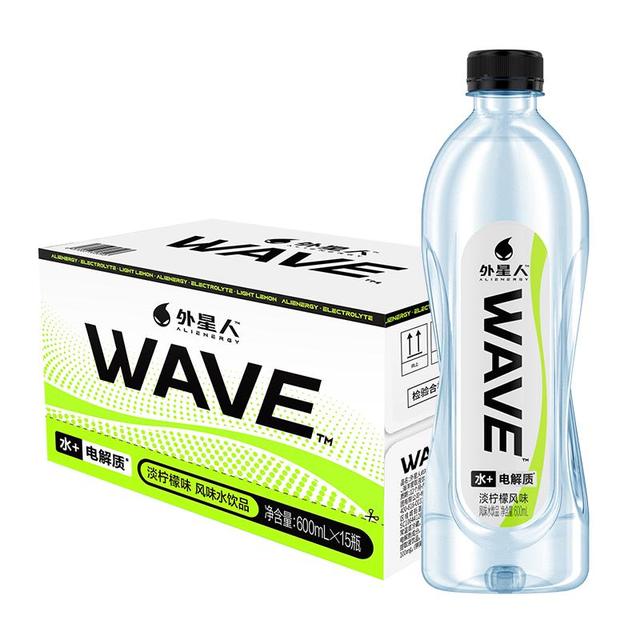 外星人饮料 外星人WAVE电解质纯水淡柠檬味600m15瓶