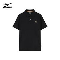 美津浓 Mizuno户外短袖T恤男半袖polo衫上衣男士夏季保罗衫透气舒适百搭休闲服 花灰色 3XL